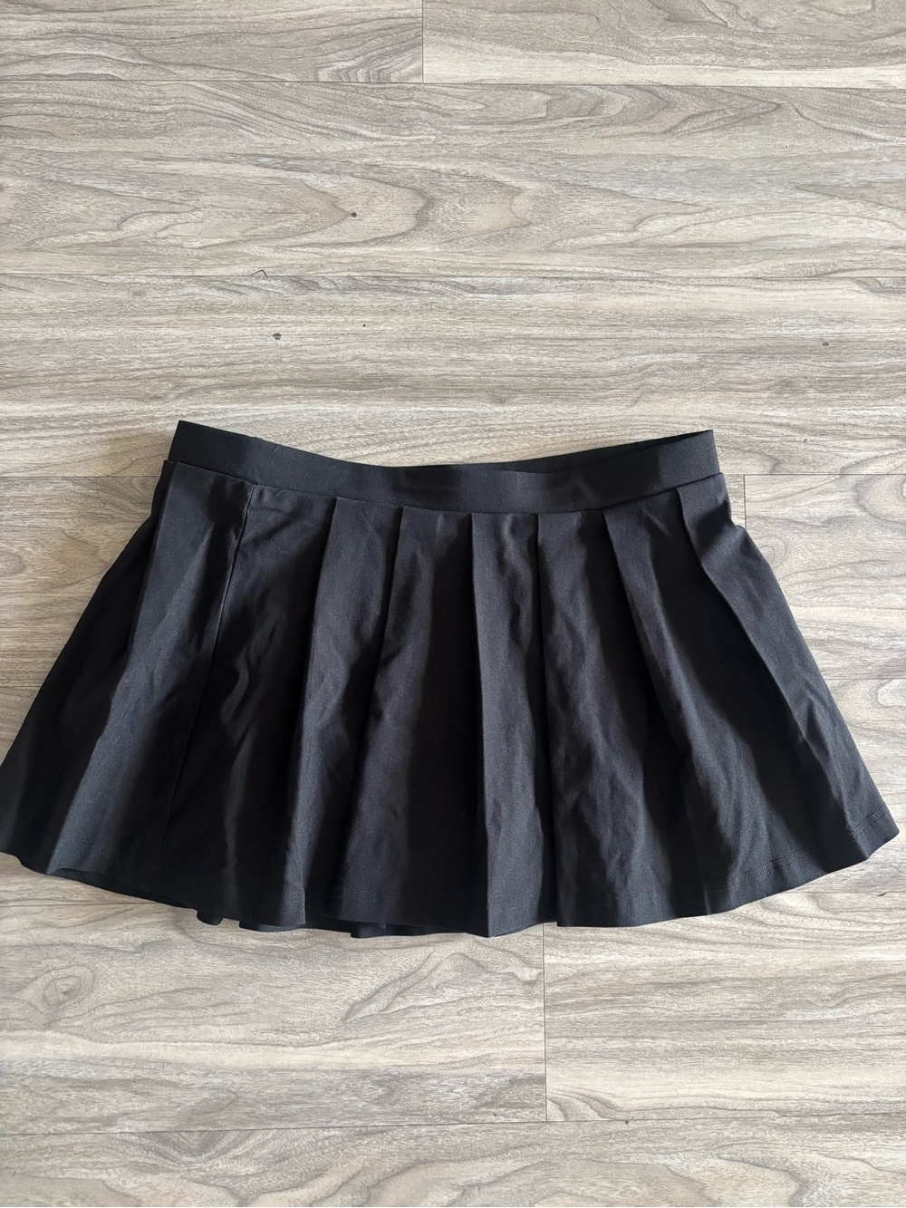 Streetwear Society Black Pleated Skater Mini Skirt